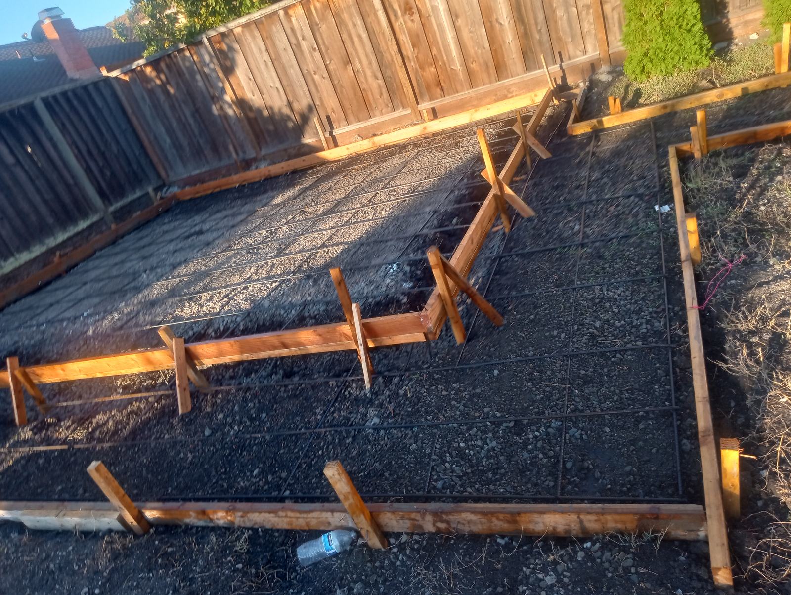 Formed patio preparation