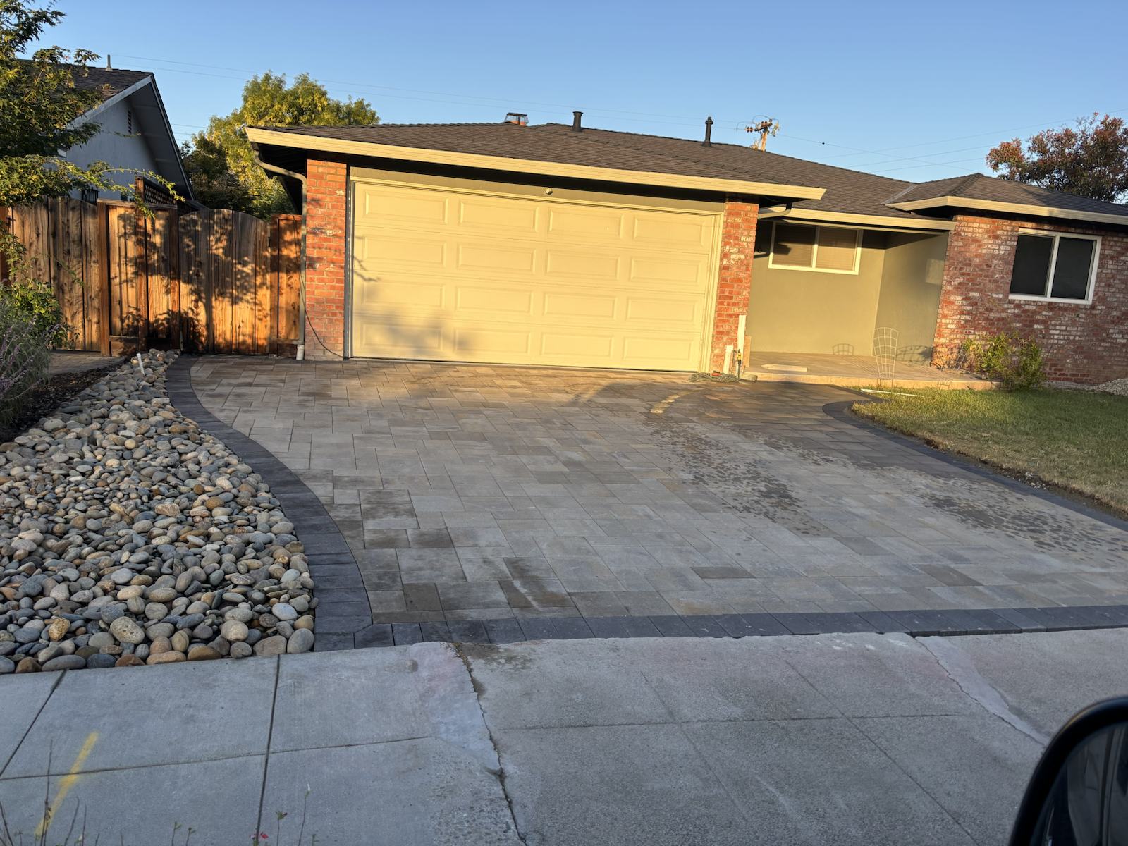 Garage driveway approach