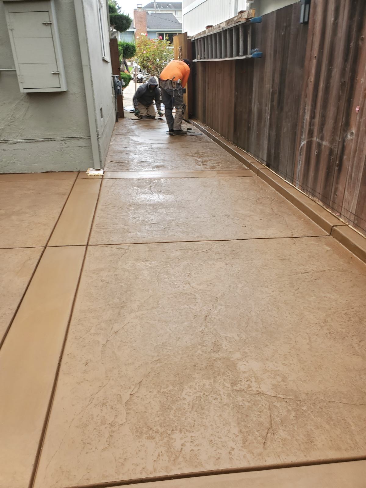 Stamped concrete work